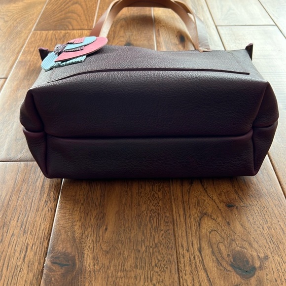 Portland Leather Purple Leather Tote Bag - Picture 5 of 11